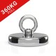 360KG Pull Recovery Fishing Magnet with Rope Eyebolt 90mm | Online Magnets