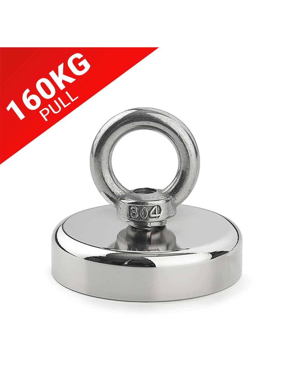160KG Recovery Super Strong Pull Sea Fishing Magnet Hunting Charm Eyebolt 