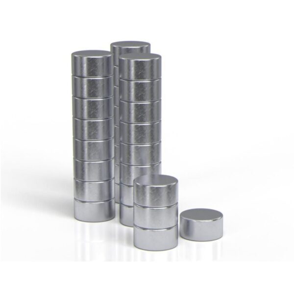 10x N45 Neodymium Disc Magnets – 20mm X 5mm, Rare Earth, Strong For Fridge/Home/Office